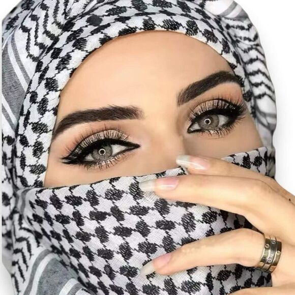 Dark Green and Black Plaid Cotton Fringe Scarf Headscarf Neck Wrap Scarf NEW - Picture 4 of 5